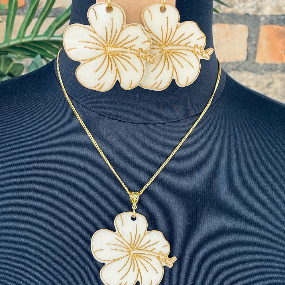 Handmade Poppy flower fashion jewelry set